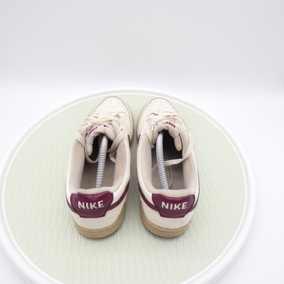 Nike Court Vision Low FB8942-133 Mens US 10 Shoes Sail Dark Beetroot Sneakers - Picture 5 of 10